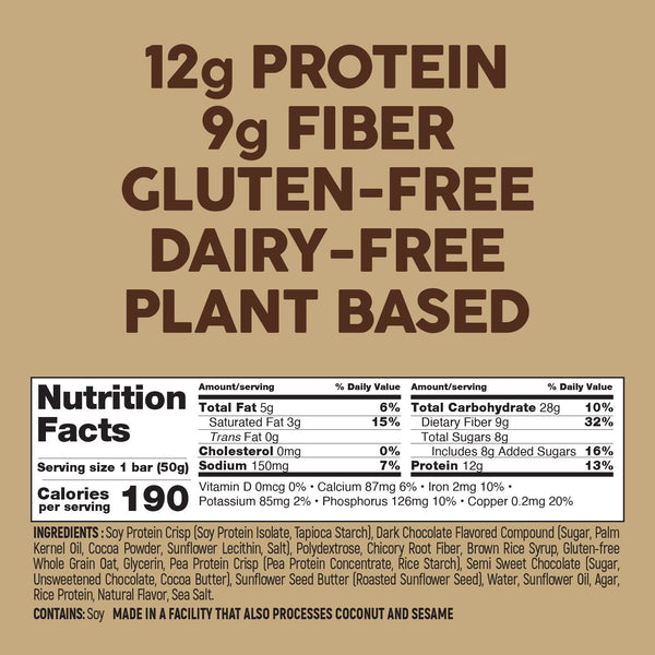Chocolate Chip - 12 Bar Pack - No Nuts! Nut-Free Snacks