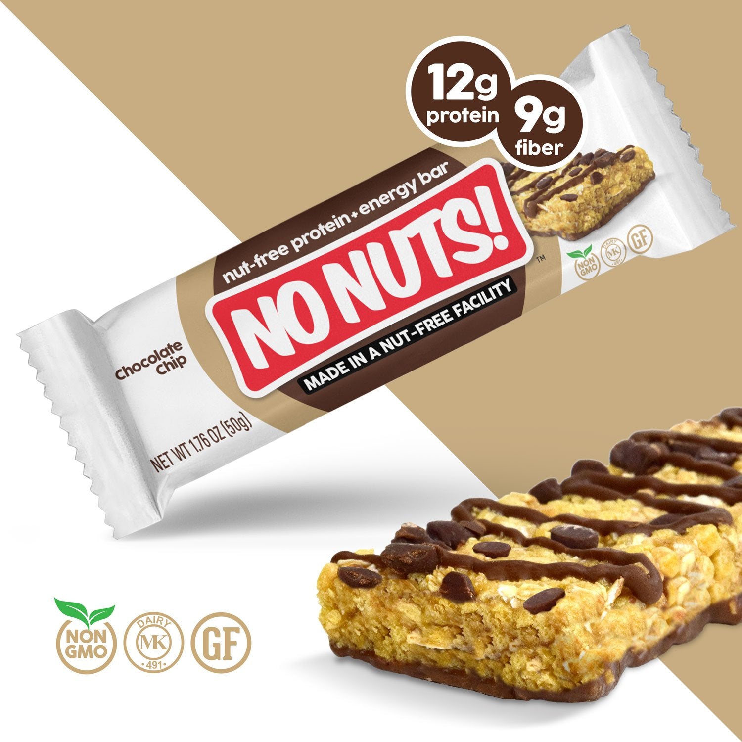 No Nuts! Nut-Free Chocolate Chip Snack Bars