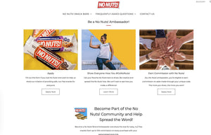 No Nuts! nut-free snack bars, brand ambassador program, allergy-friendly snacks promotion