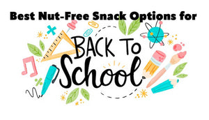 Best nut-free snack options for back to school, colorful school supplies, allergy-friendly theme