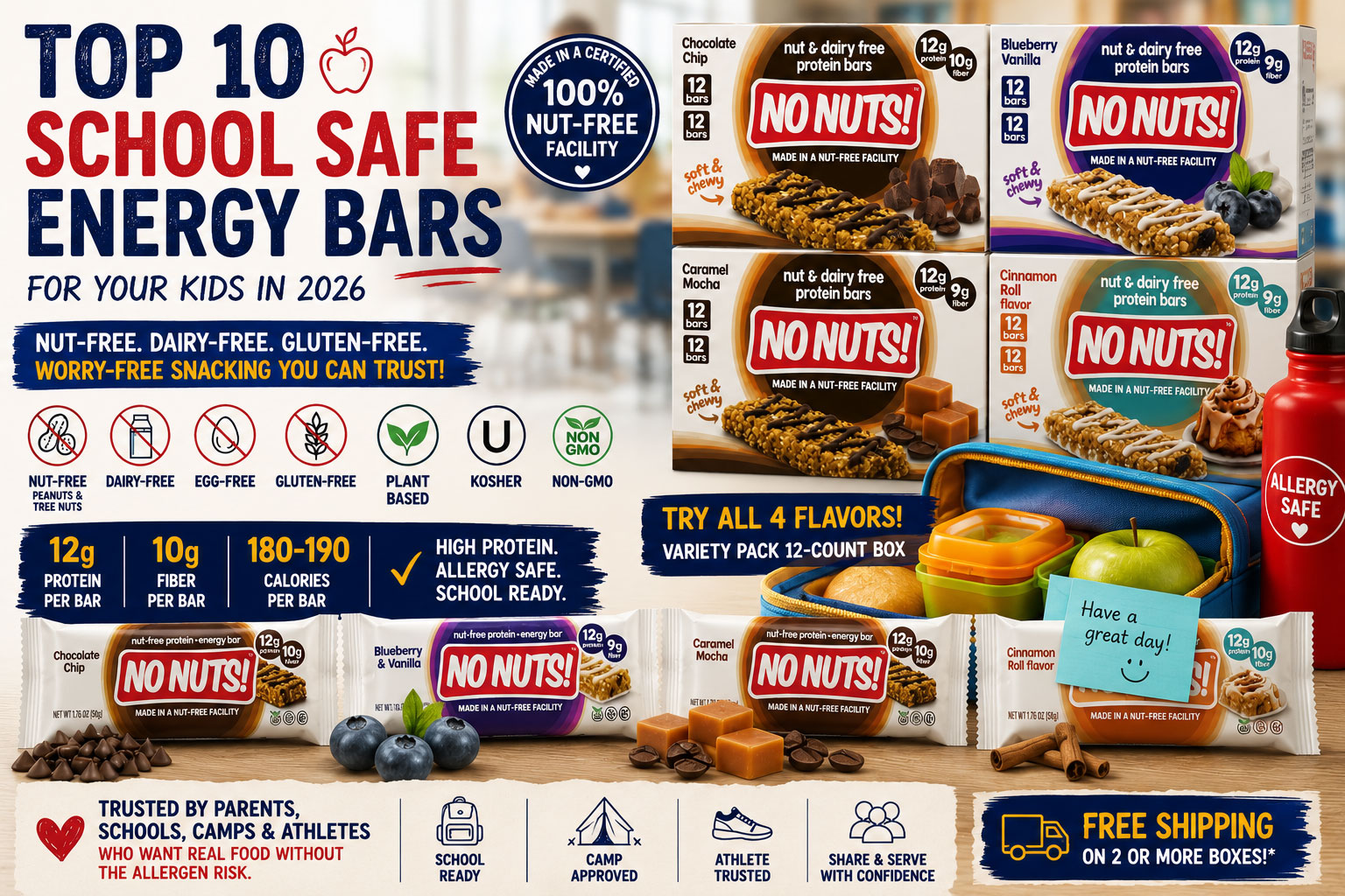 Top 10 School Safe Energy Bars for Your Kids in 2026 – No Nuts!
