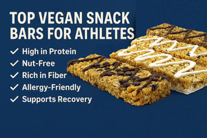 Nut-free vegan snack bars for athletes with protein, fiber, and allergy-friendly features.