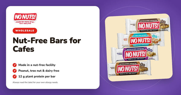 Nut-Free Bars for Cafes | No Nuts! protein bars in four flavors