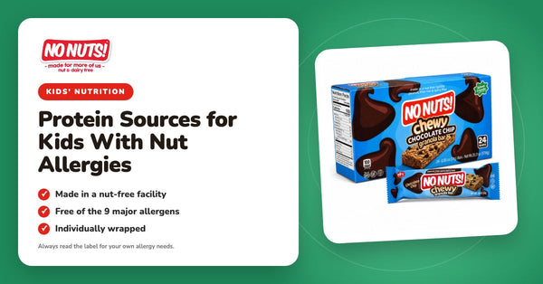 Protein Sources for Kids With Nut Allergies | No Nuts! Chewy Chocolate Chip granola bars box