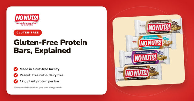 Gluten-Free Protein Bars, Explained | No Nuts! protein bars in four flavors