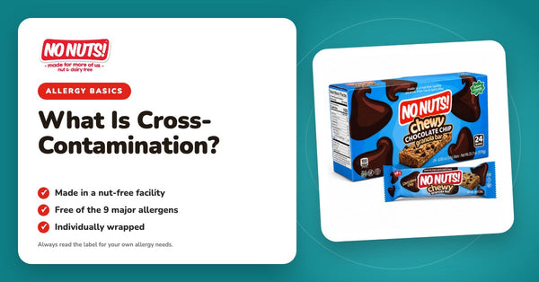 What Is Cross-Contamination? | No Nuts! Chewy Chocolate Chip granola bars box