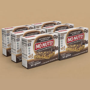 No Nuts! Chocolate Chip wholesale 72-bar case - 6 boxes of 12, nut-free dairy-free protein bars