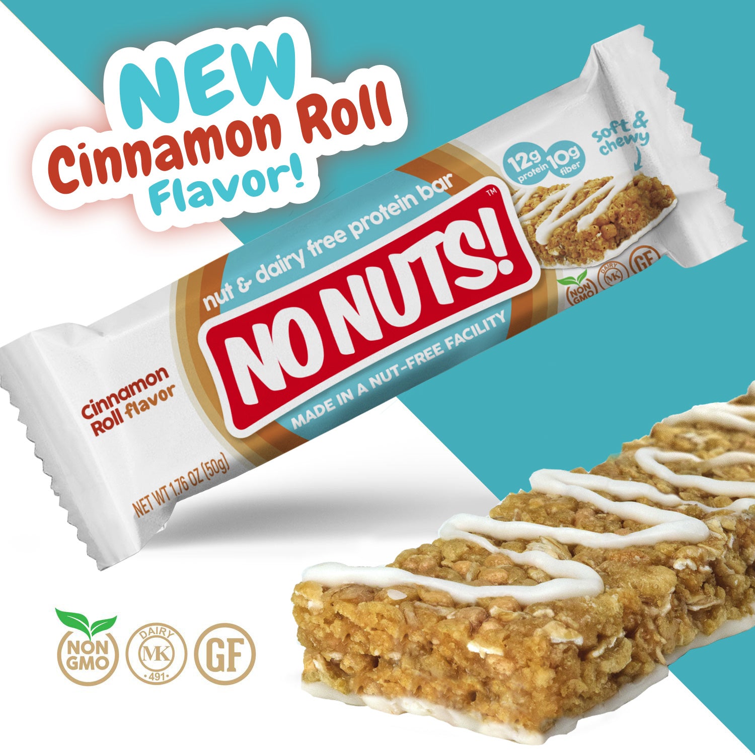 No Nuts! Cinnamon Roll Bar