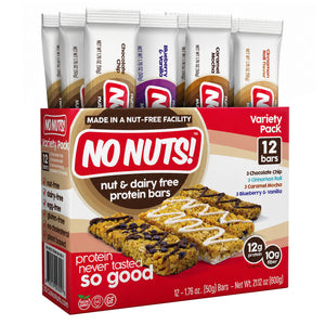 No Nuts! Variety Pack 12-count box rear angled left - school-safe allergen-free snack bars
