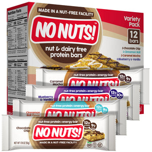 No Nuts! Variety Pack 12-count box front angled left - all 4 allergen-free flavors