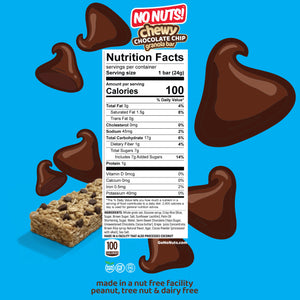 Chewy Chocolate Chip Snack Bars - 192 Bar Case (8 boxes of 24 bars)