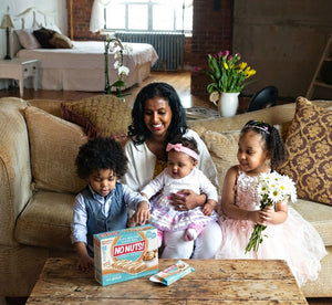 Family enjoying No Nuts Cinnamon Roll bars