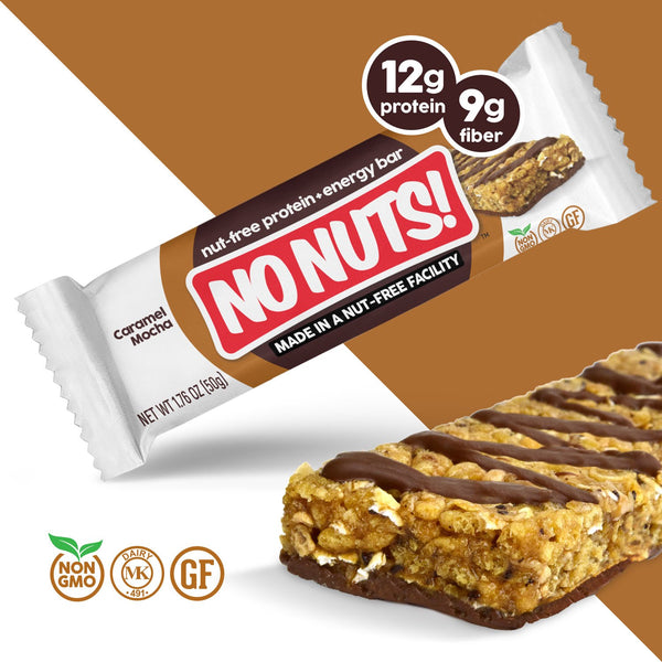 Chocolate Caramel Mocha - 12 Bar Pack - No Nuts! Nut-Free Snacks