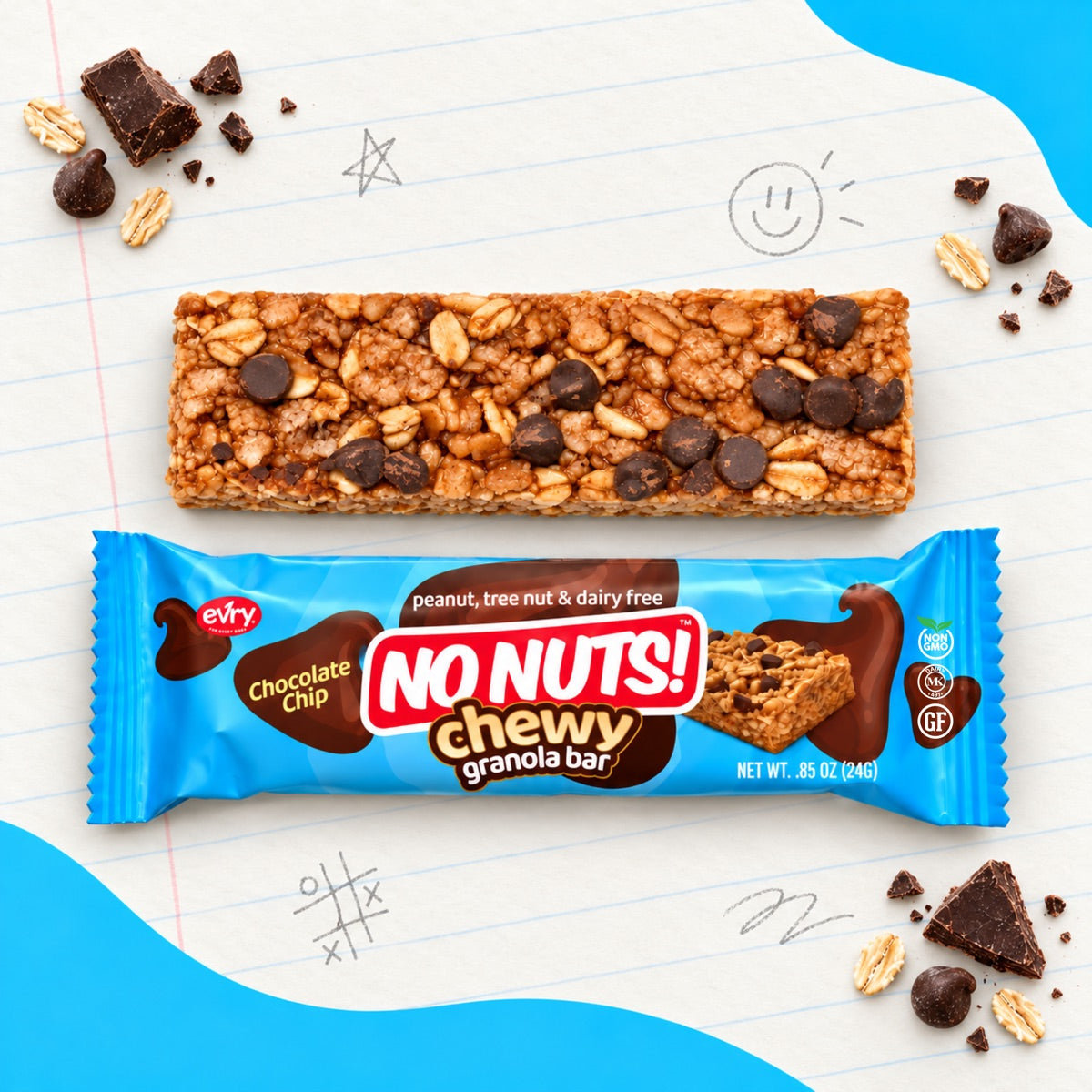 Chewy Chocolate Chip Snack Bar